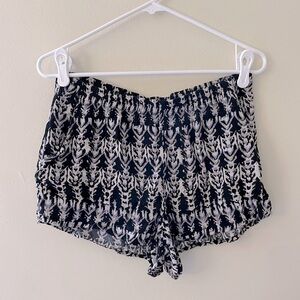 C Brand women’s casual basic comfortable lounge shorts black indigo and white XS